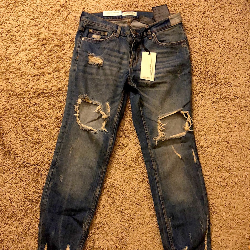 NWT Zara Cigarette Ribbed Jeans- Sz 4